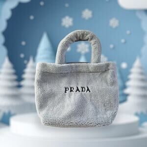 NEW Prada L'Homme Blue Teddy Sherpa Tote VIP GWP